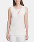 DKNY Sleeveless Cutout Crewneck Top